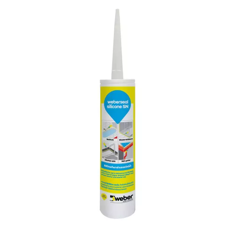 เวเบอร์ซีล ซิลิโคน เอสเอ็น (ขนาด 280 ml. บรรจุ 24 หลอด/กล่อง) สีใส weber