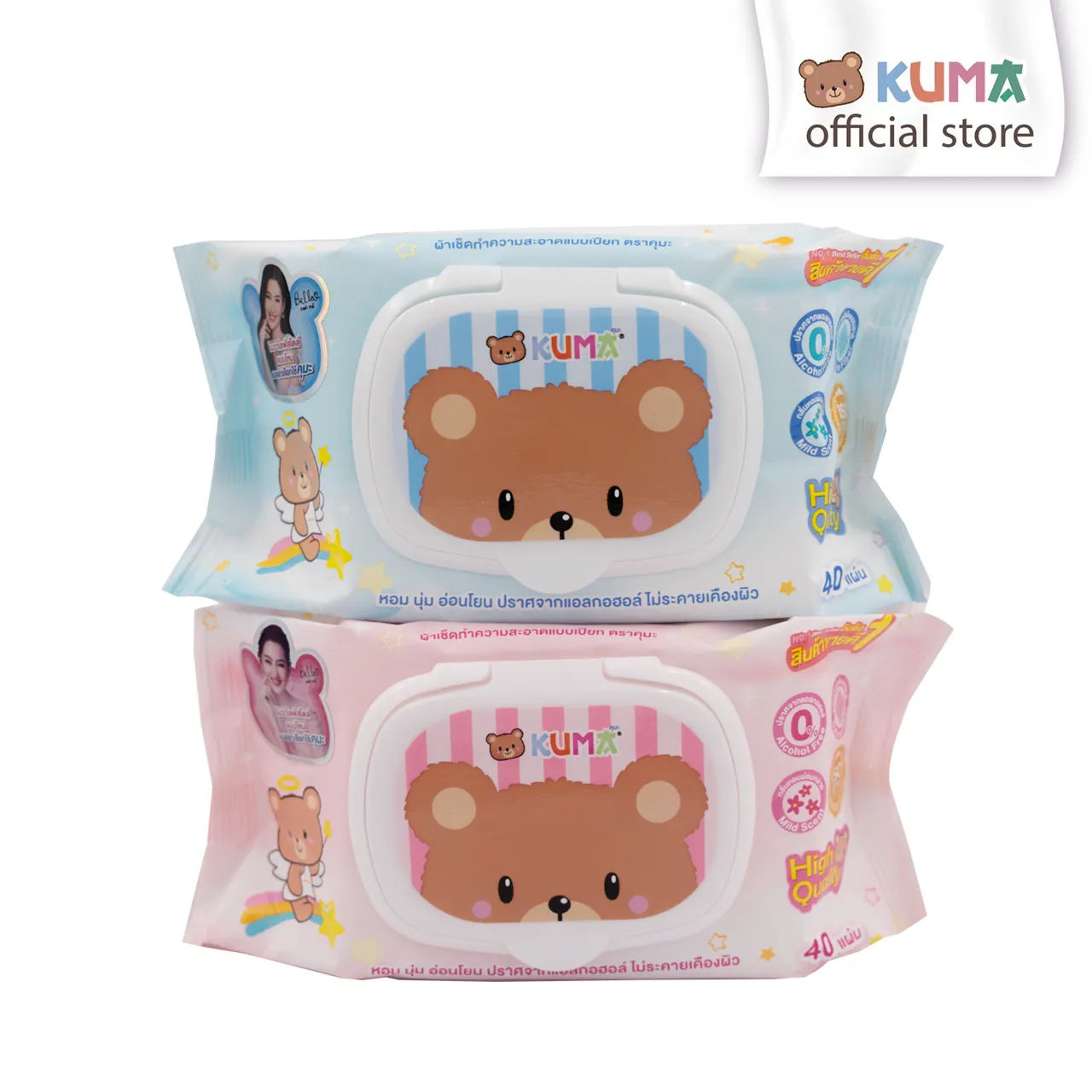 ทิชชู่เปียก คุมะ 1 ลัง 36 ชิ้น (แบบ 40 แผ่น) KUMA