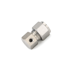 CHS-LK-018 ข้อต่อขันน็อต แรงดันสูง ต่อตรง 2 รู 180 องศา เกลียวใน 3/16"