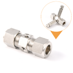 CHS-LK-006 ข้อต่อขันน็อต แรงดันสูง ต่อตรง 2 รู 120 องศา