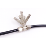 CHS-LK-004 ข้อต่อขันน็อต แรงดันสูง ต่อตรง 5 รู เกลียวใน 3/16"