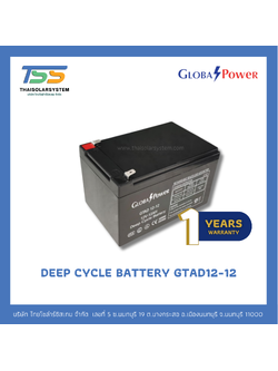 แบตเตอรี่ Deep Cycle 12Ah 12V GLOBAL POWER (ประกัน 1 ปี)