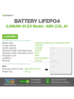 BATTERY LIFEPO4 2.56kWh 51.2V