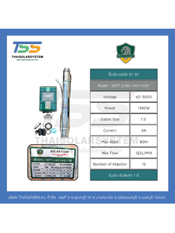 ปั๊มบาดาล DC ยี่ห้อ LEBENTO ขนาด 1,100W