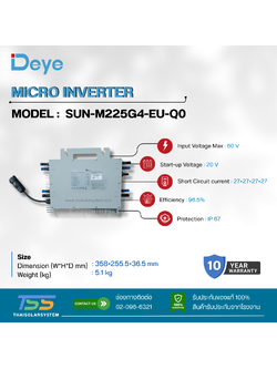 Microinverter DEYE 2.25kW 1P M225G4-EU-Q0