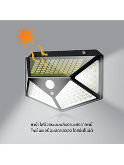 Lumira Solar Wall light ไฟติดผนัง 100LEDs