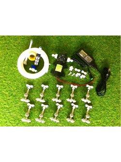 SAVE SET 10 ชุดพ่นหมอก 8 ชุดหัวพ่นหมอกเนต้าฟิล์ม 0.6 mm. 4 ทิศทาง + สายพ่นหมอก 30 เมตร ( ใช้ได้ทั้งแบตเตอรี่และไฟบ้าน 220 โวลต์ )