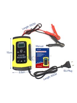 FOXSUR เครื่องชาร์จ 12V 4Ah-100Ah