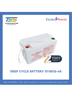 แบตเตอรี่ Deep Cycle 65Ah 12V GLOBAL POWER (ประกัน 2 ปี)
