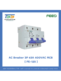 เบรกเกอร์ FEEO AC 63A 400VAC 3P (FE-125)