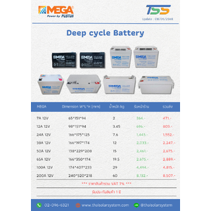 แบตเตอรี่ DEEP CYCLE MEGA