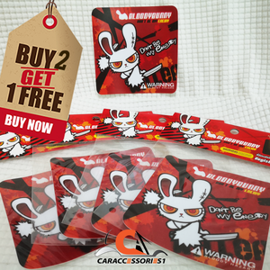 ที่ติดป้ายภาษีรถยนต์สูญญากาศบลั้ดดี้บันนี่ Bloody Bunny ลิขสิทธิ์แท้