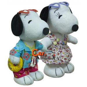 ตุ๊กตาสนูปปี้คู่รักลั้นลา 10 นิ้ว พร้อมกระเป๋าซิปราคาพิเศษ