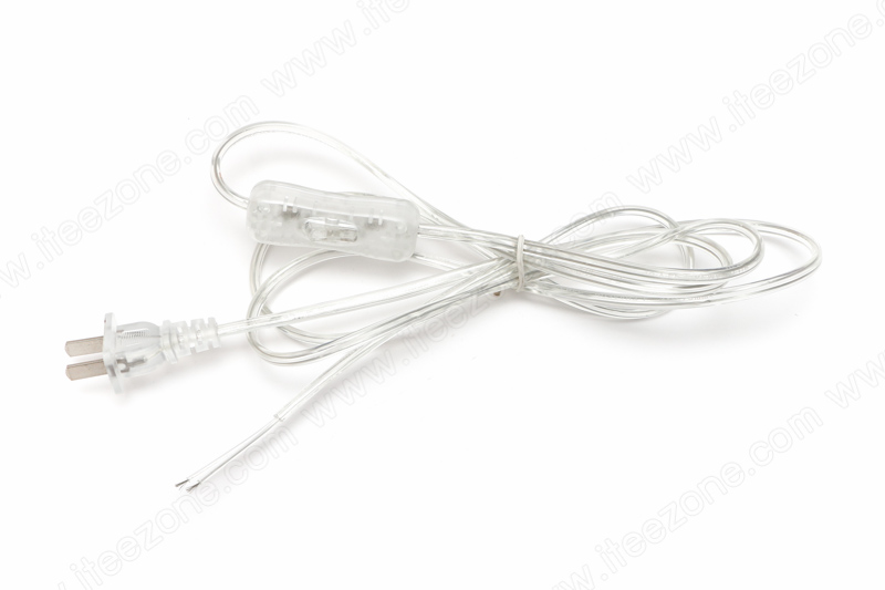 สายไฟ AC พร้อมสวิทซ์เปิด-ปิด ยาว 1.8 เมตร เส้นใส