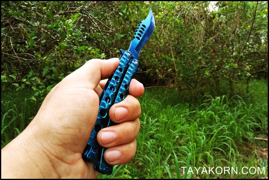 มีดควง ซีเอสโก บาลิซอง ZS GO BLUE Balisong Knife TKBS-ZS6