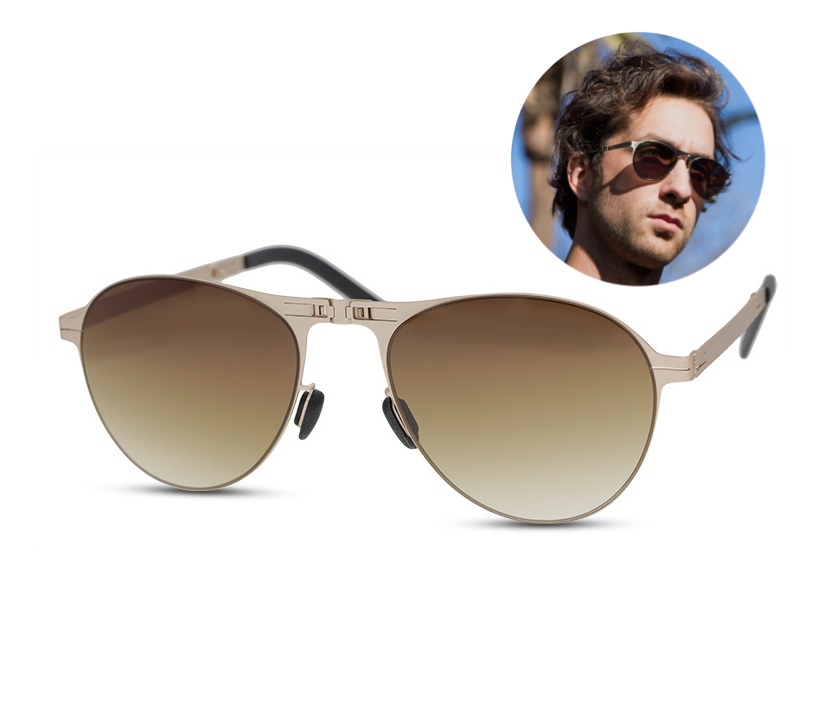 แว่นกันแดด ROVA Aviator MC016 C7 Matte Gold 54-18 140 <ชาเฟด>