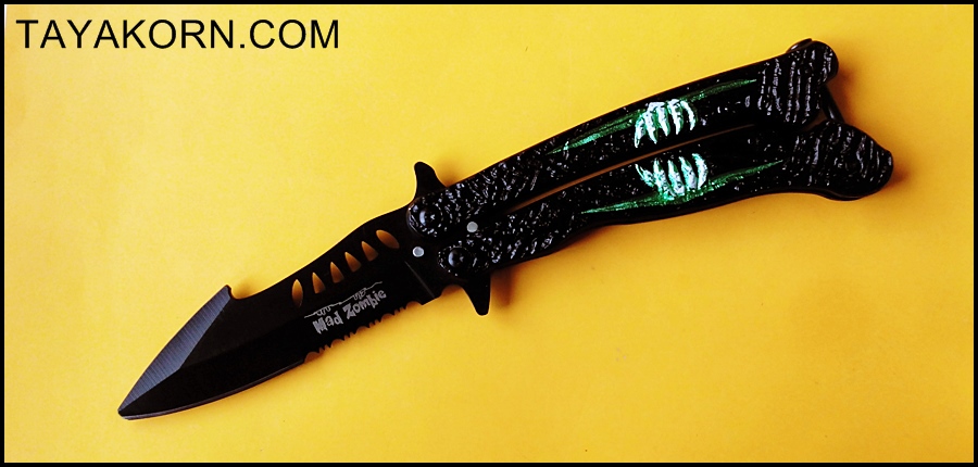 มีดซ้อมควง เดอะโครว์อีกาดำ The Crow Balisong Trainer Knife