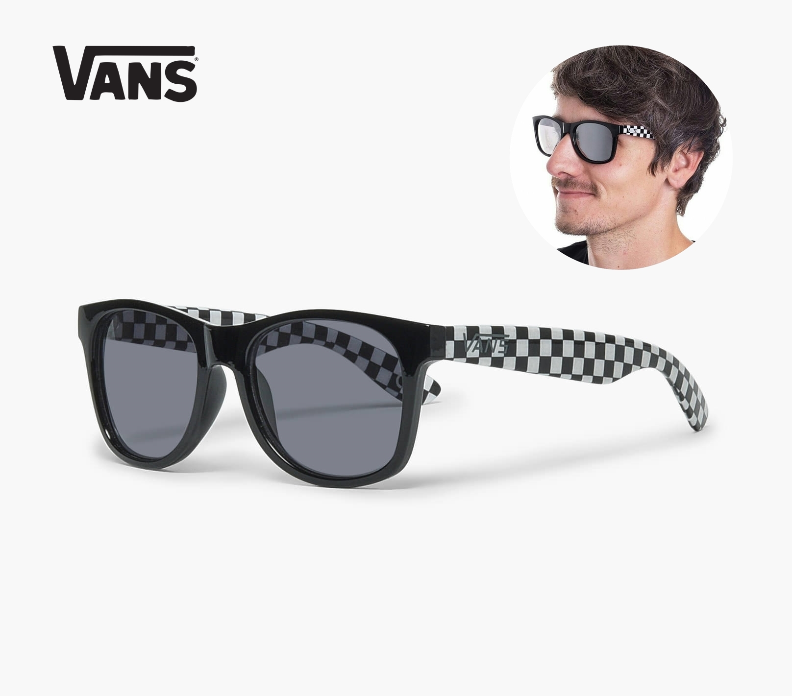 แว่นกันแดด Vans Spicoli 4 Black Checkerboard Sunglasses