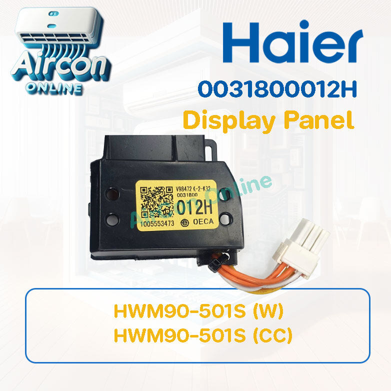 Display Panel แผงปุ่มกดเครื่องซักผ้า HAIER รุ่น HWM95-501S (W) / HWM95-501S(CC) รหัส 0031800012H ( 012H ) ของแท้ 100%