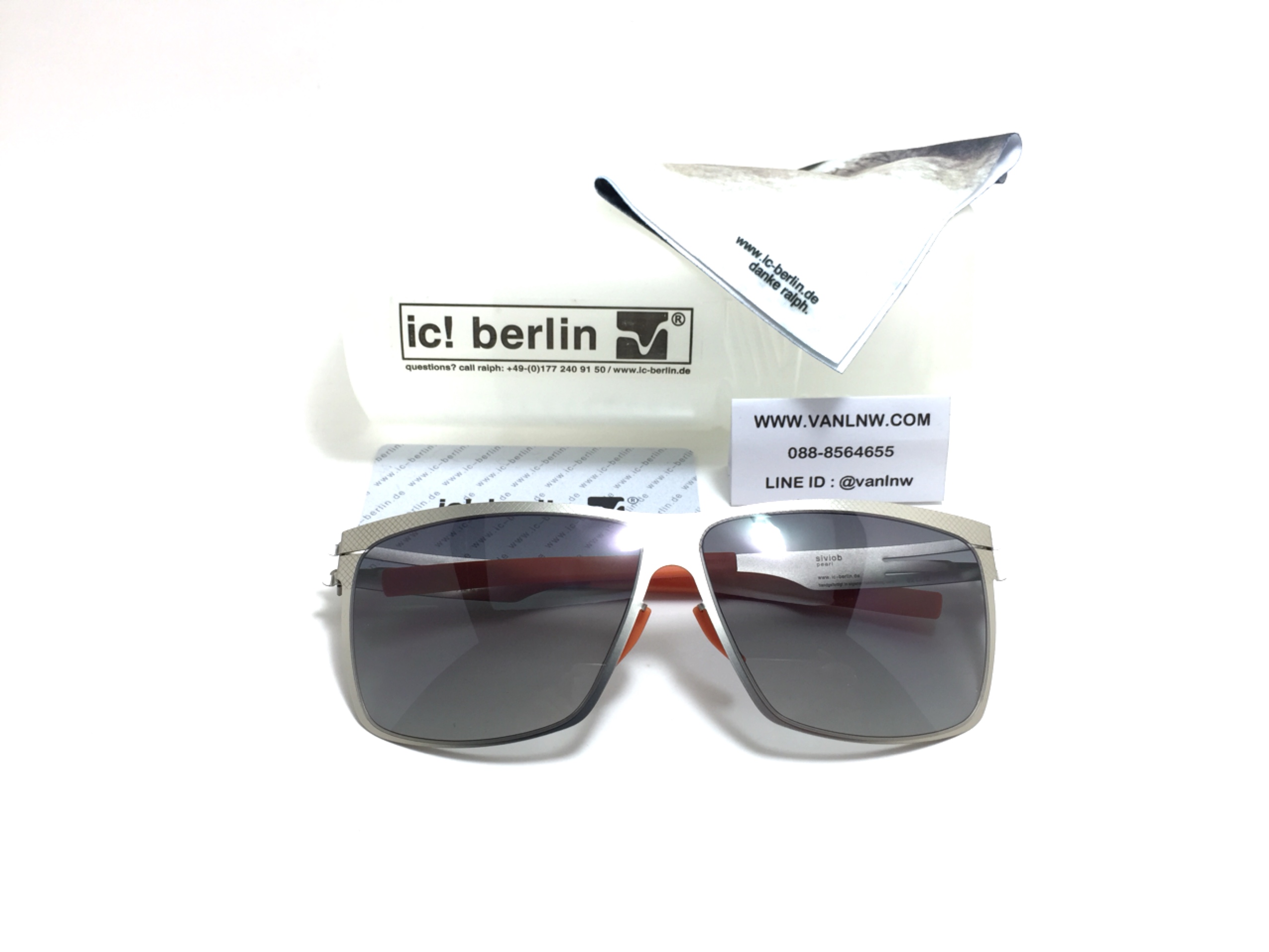 แว่นกันแดด ic berlin model siviob pearl 62-12 <กันเมทัล>