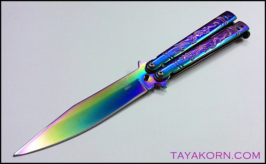 มีดควง บาลีซองเรนโบว์ดราก้อน Rainbow Dragon Balisong TKBS-DG7