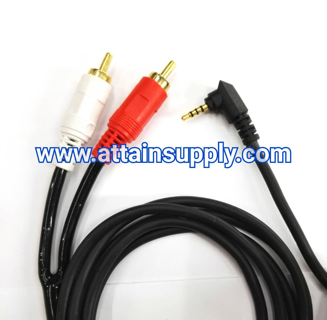 สายP.TR3ขั้ว(2.5MM.)-P.RCAx2 ดำ/1.5M.