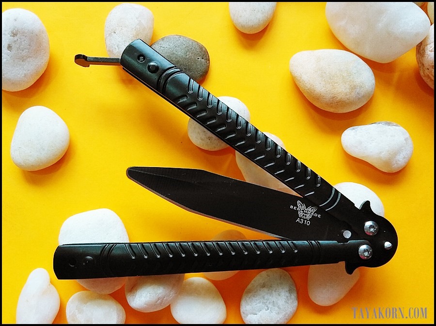 มีดซ้อมควง แบล็คมิชิลิน ฺBlack Mishilin Balisong Trainer Knife TKBS-BM6TR