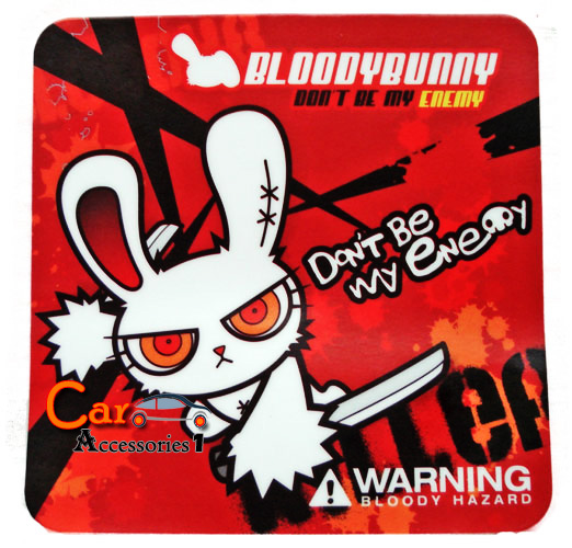 ที่ติดป้ายภาษีรถยนต์สูญญากาศบลั้ดดี้บันนี่ Bloody Bunny ลิขสิทธิ์แท้