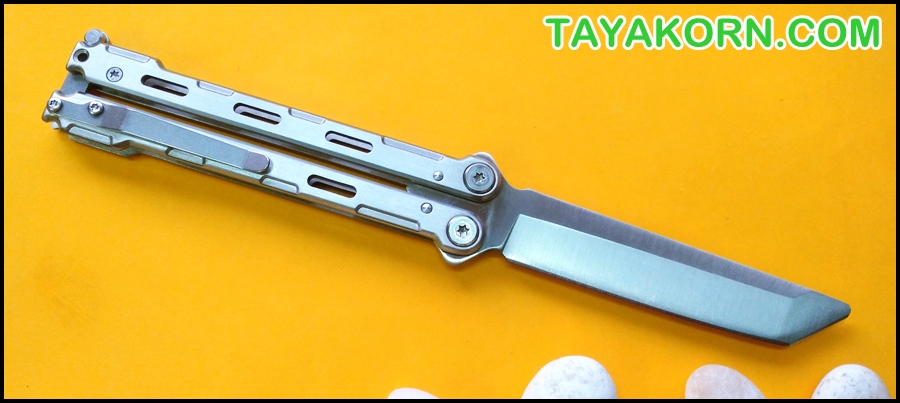 มีดซ้อมควง ไวท์มาซามุ White Masamu Balisong Trainer Knife TKBS-MM889TR