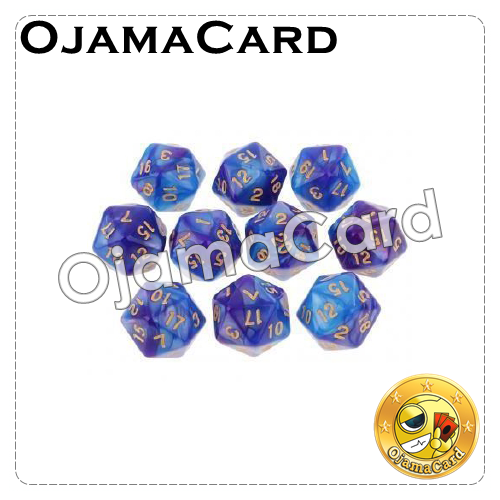 20MM 20 Sided Dice Block — Opaque : Blue Purple「1 Dice」