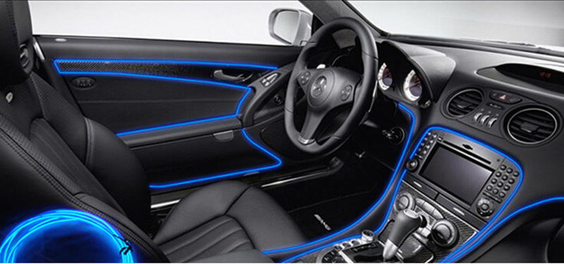 EL Wire 5 เมตร + รางถ่าน AA 2 ก้อน / สีน้ำเงิน