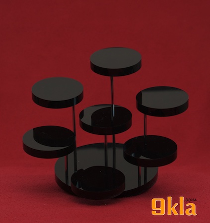 ช่อโชว์สินค้า 9 ช่อกลม 6cm ฐานกลม 15cm (แพ็ค 10 ชิ้น) ส่งสินค้า 3-7 วัน ใส / ดำ ชิ้น