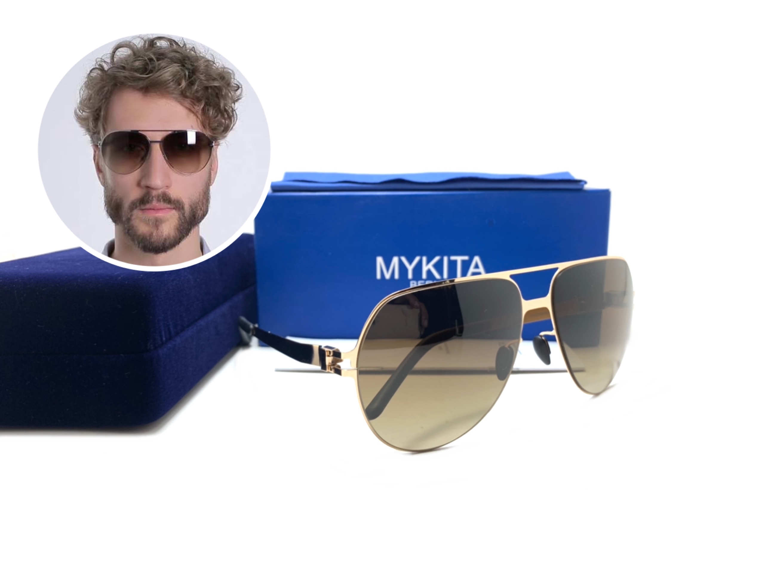 แว่นกันแดด MYKITA BEPPO COL.007 Black 59-15 140 <ชาเฟด>