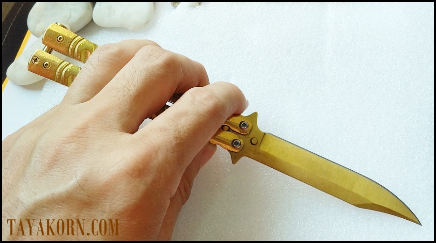 มีดบาลีซอง โกลเด้นธันเดอร์ GoldenThunder Balisong Knife TKBS-GT5