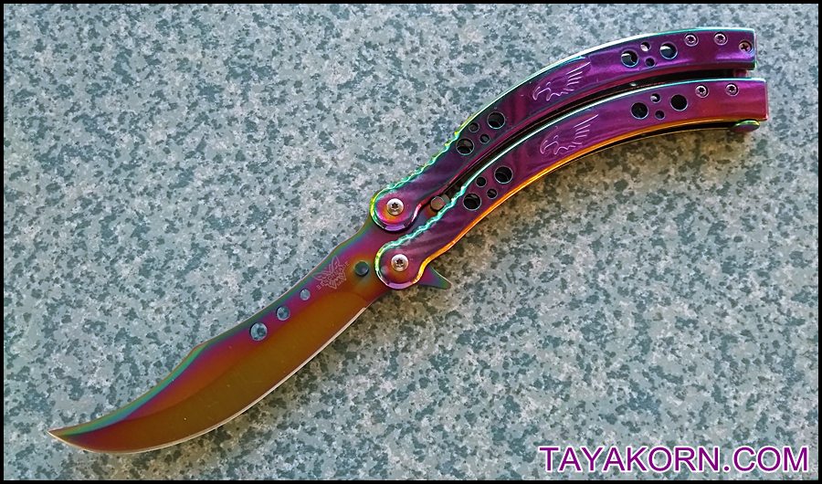มีดควง อีเอสโก บาลิซอง ES GO Rainbow Balisong Knife TKBS-ES1