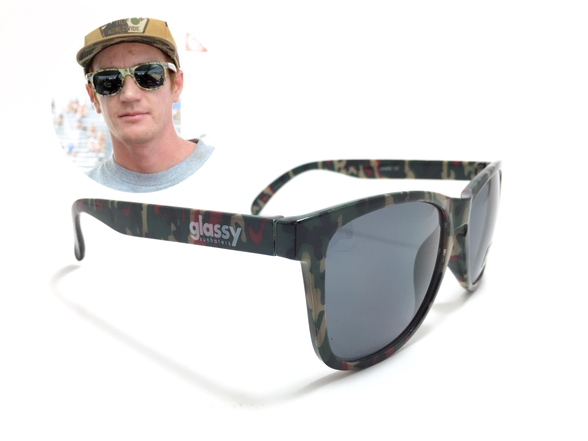 แว่นกันแดด Glassy Sunhaters Deric Camo 54-18 140 <Army>