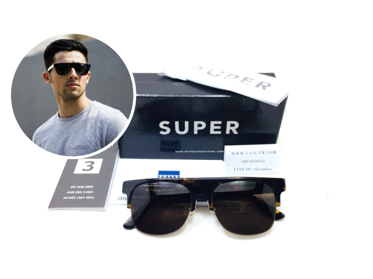 แว่นกันแดด SUPER Andrea Havana 54-18-135 <กระ>
