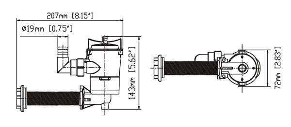 ปั๊ม DC 12V รุ่น 800 GPH-05