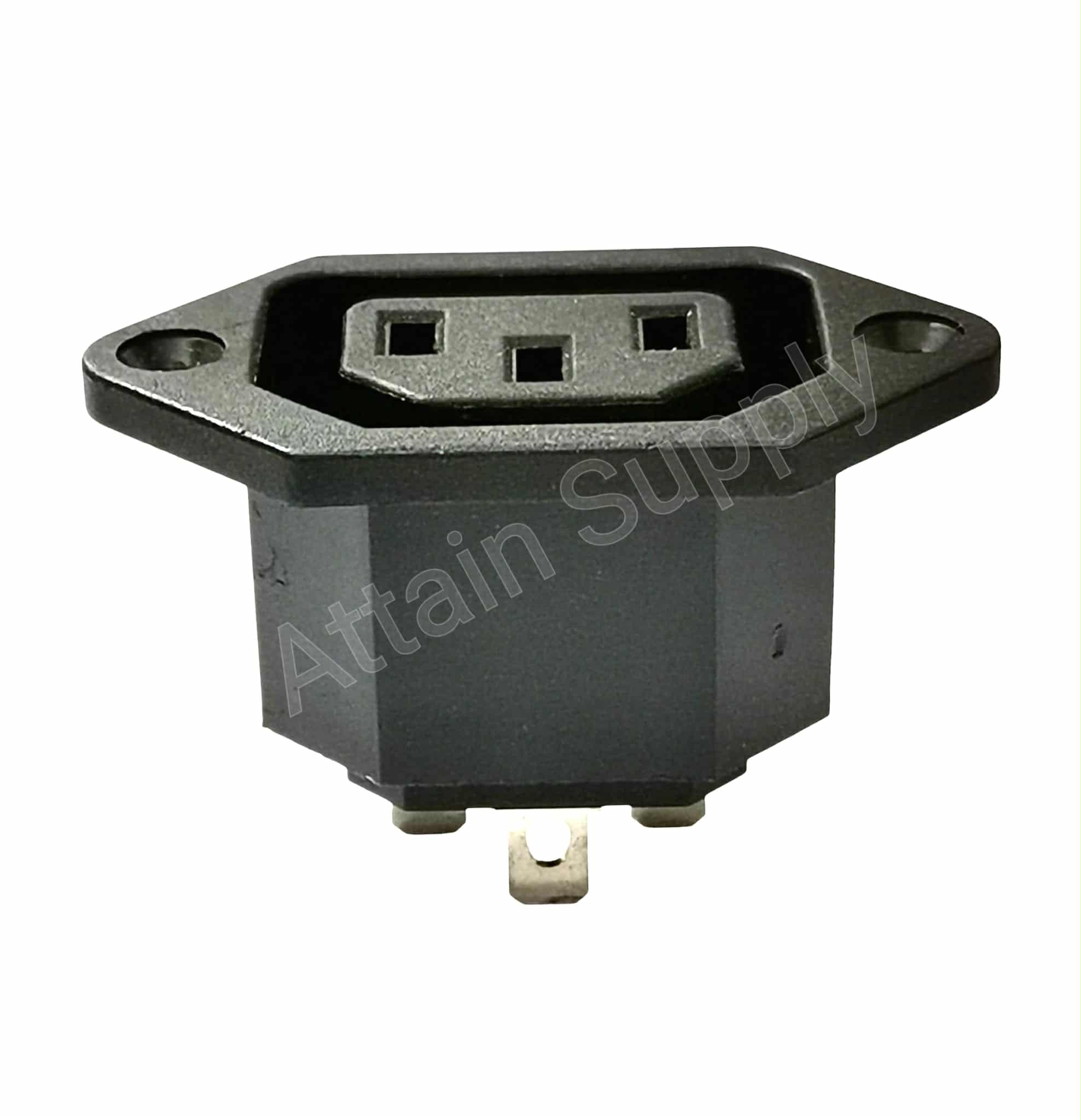 เต้ารับAC-3ขาเมีย ติดแท่น ขอบยึดน็อต