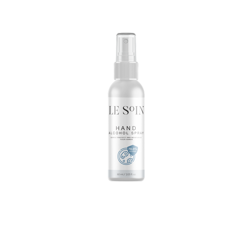 สเปรย์ แอลกอฮอล์ เลอ ศร แฮนด์ แอลกอฮอล์ สเปรย์ ขนาด 60 ซีซี Hand Alcohol Spray with Aloe Vera, Cucumber, and natural extracts. ฆ่าเชื้อโรค ฆ่าเชื้อไวรัส พร้อมบำรุงผิวในตัว ใช้กับพื้นผิวได้