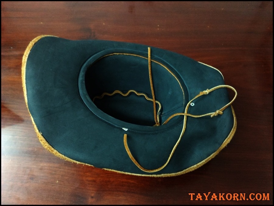 หมวกคาวบอยหนังกวางแท้ประกบหนังวัวกลับ