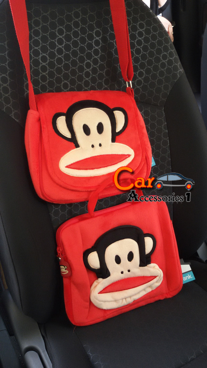 กระเป๋าสะพาย+กระเป๋าใส่ไอแพดพอลล์แฟรงค์สีแดง Paul Frank ลิขสิทธิ์แท้