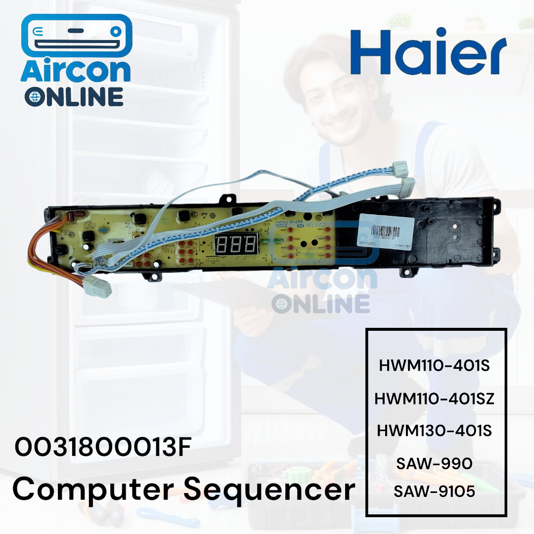 Computer Sequencer เครื่องซักผ้า Haier รุ่น HWM110-401S (SZ) , HWM130-401S, SAW-990 และ SAW-910S รหัส 00311800013 / 00311800013F ( 013F )