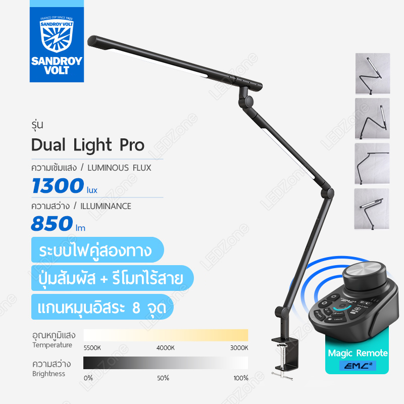 โคมไฟ Sandroy Volt รุ่น Dual Light Pro + Magic Remote EMC2