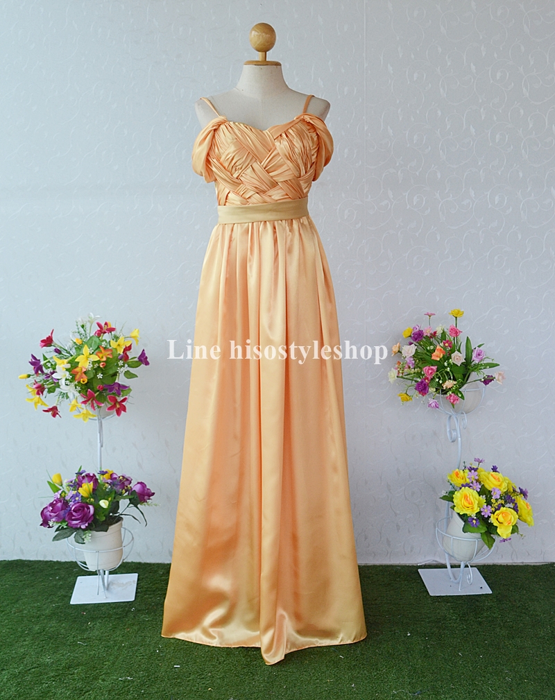 พร้อมส่ง Size L ชุดราตรียาว ผ้าซาติน ซิปหลัง รุ่นนี้สามารถใส่ได้ถึง 7 แบบเลยค่ะ