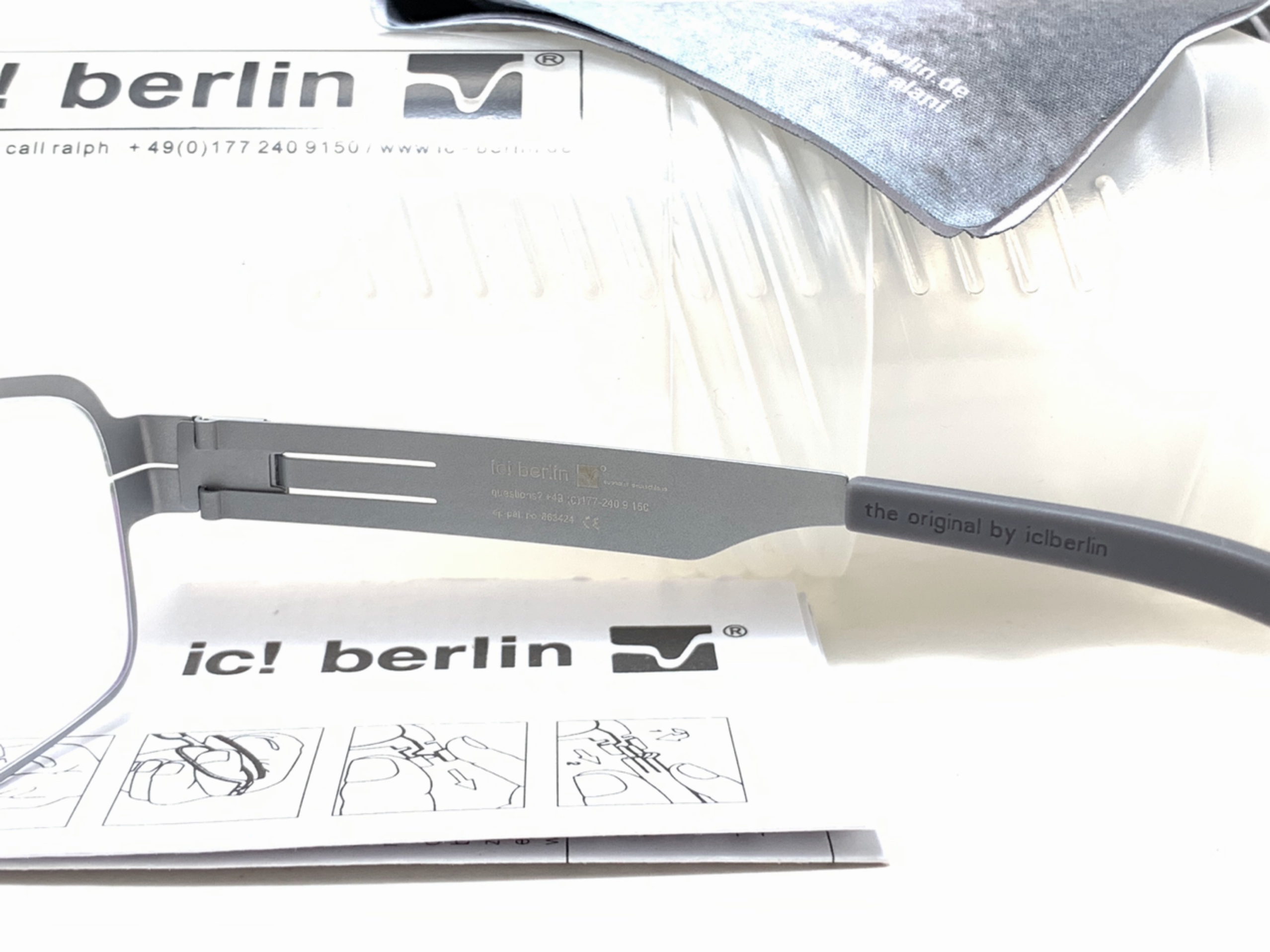 แว่นสายตา ic berlin model yevgeny g. chrome 57-17 <เงิน>