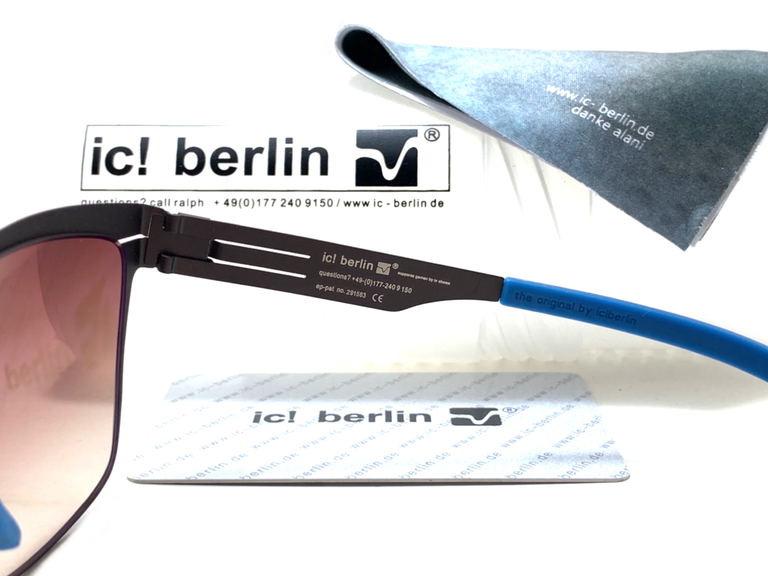 แว่นกันแดด ic berlin model siviob aubergine 62-12 <น้ำตาลเฟด>
