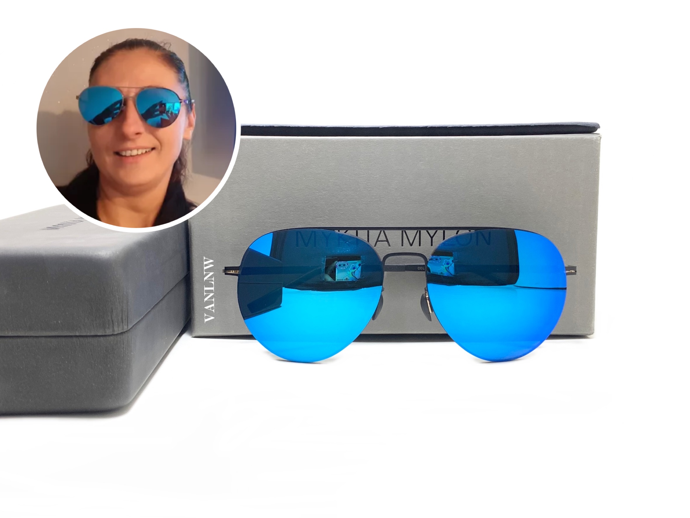 แว่นกันแดด MYKITA WM008-3 COL.002 ขนาด 57-17 140 mm. <ปรอทเงิน>