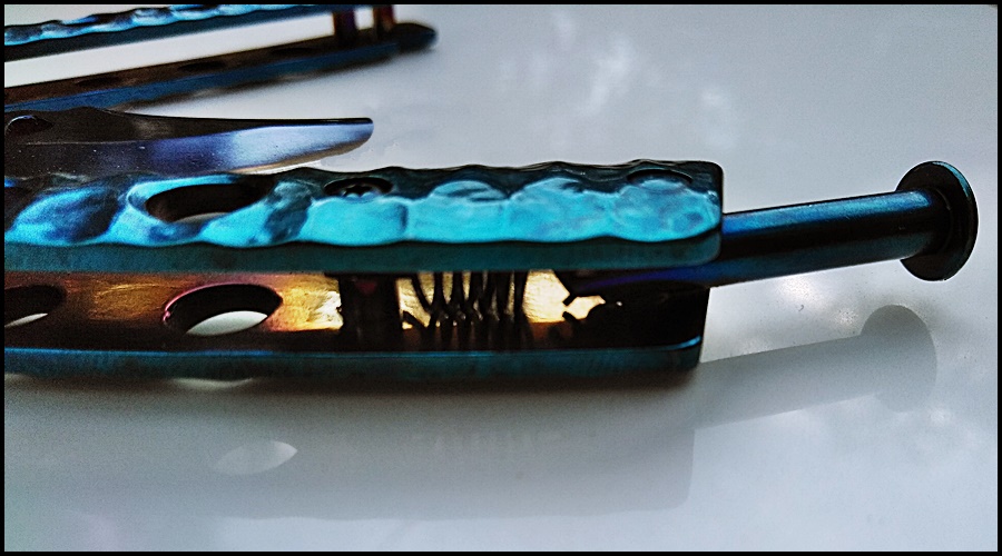 มีดซ้อมควง ซีเอสโก บาลิซอง ZS GO BLUE Balisong Trainer Knife TKBS-ZS6TR