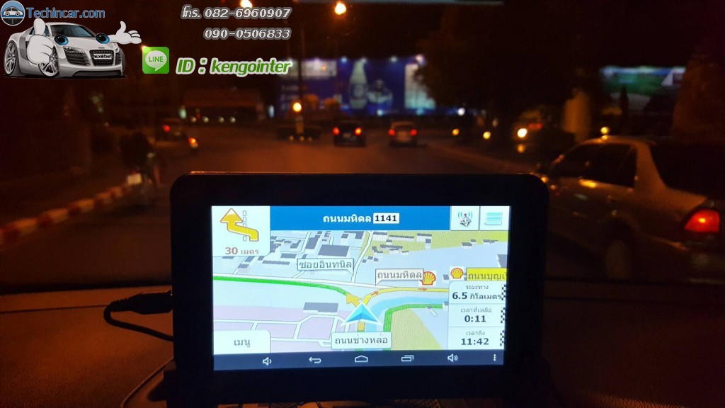 GPSนำทาง รุ่นGT888 16GB+AV-IN + กล้อง ระบบ Android CPU 2core 1.5Ghz 512DDRram 16GB memory + AV-IN